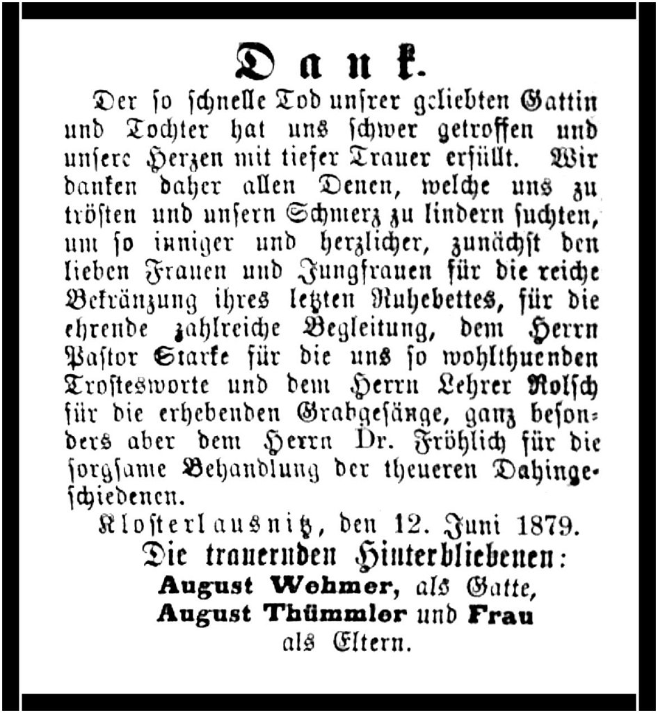 1879-06-12 Kl Trauer Wehmer Tuemmler